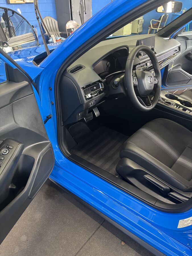 Detailed dashboard and front seat