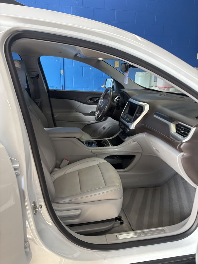Detailed SUV cabin with open door